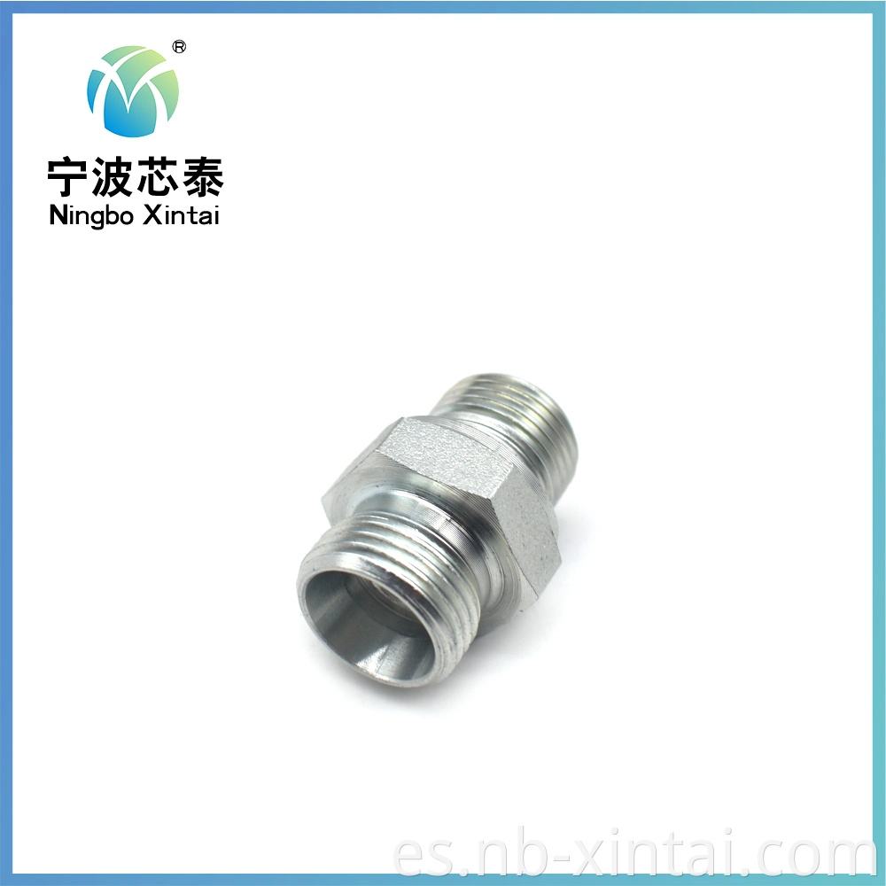 Ningbo Conector de la manguera de goma Métrica de 24 grados/sello de junta tórica BSP con sello cautivo Piezas hidráulicas Adaptador de manguera PRCIE ODM ODM